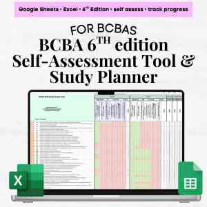 BCBA 6th Edition Task List Self Assessment, BCBA Self Assessment Tool and Study Planner