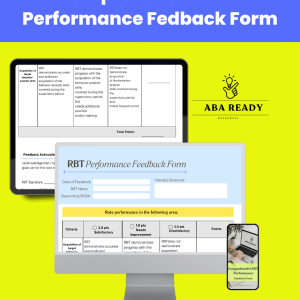 Comprehensive RBT Performance Feedback Form