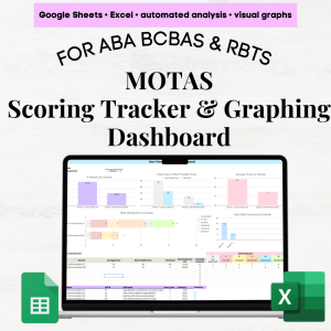 MOTAS Assessment Scoring Tracker & Graphing Dashboard – Automated Insights and Graphs in Excel and Google Sheets