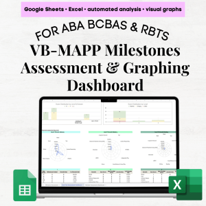 VB-MAPP Milestone Assessment Excel & Google Sheets with Graphing Dashboard, VB MAPP Scoring Sheet