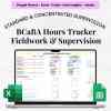 BCaBA Fieldwork Hours Tracker, BCaBA Supervision Tracker, Excel ...