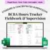 BCBA Fieldwork Tracker Template, BCBA Supervision Fieldwork Tracker ...