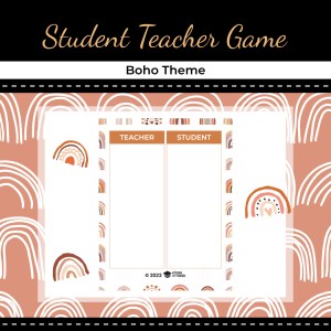 Student Teacher Game (Behavior Strategy) – Boho Theme