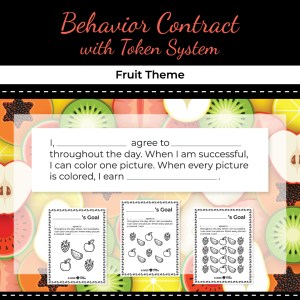 Behavior Contract with Token System – Fruit Theme