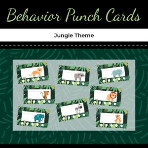 Behavior Punch Cards – Jungle Theme