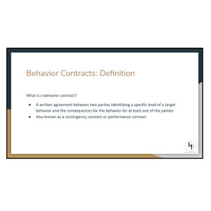 Behavior Contracts Intro Presentation