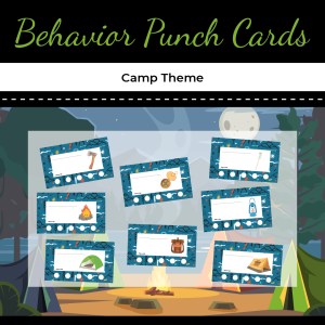 Behavior Punch Cards – Camp Theme