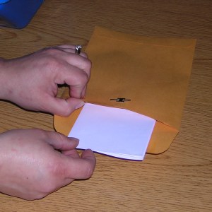Stuffing Small Envelop Task Analysis
