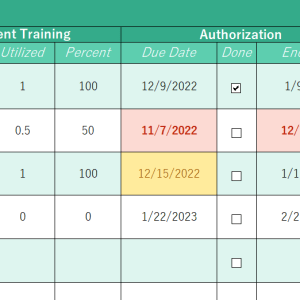Client Overview Spreadsheet