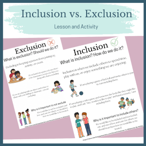 Inclusion vs. Exclusion Visual/Lesson/Activity