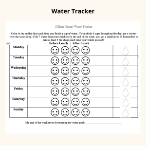 Water Tracking Chart