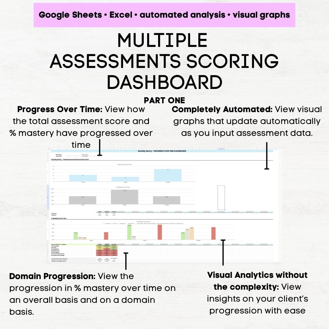 Socially Savvy Assessment Excel & Google Sheets Graphing Dashboard, Socially Savvy Scoring, Socially Savvy Assessment Online - Image 4