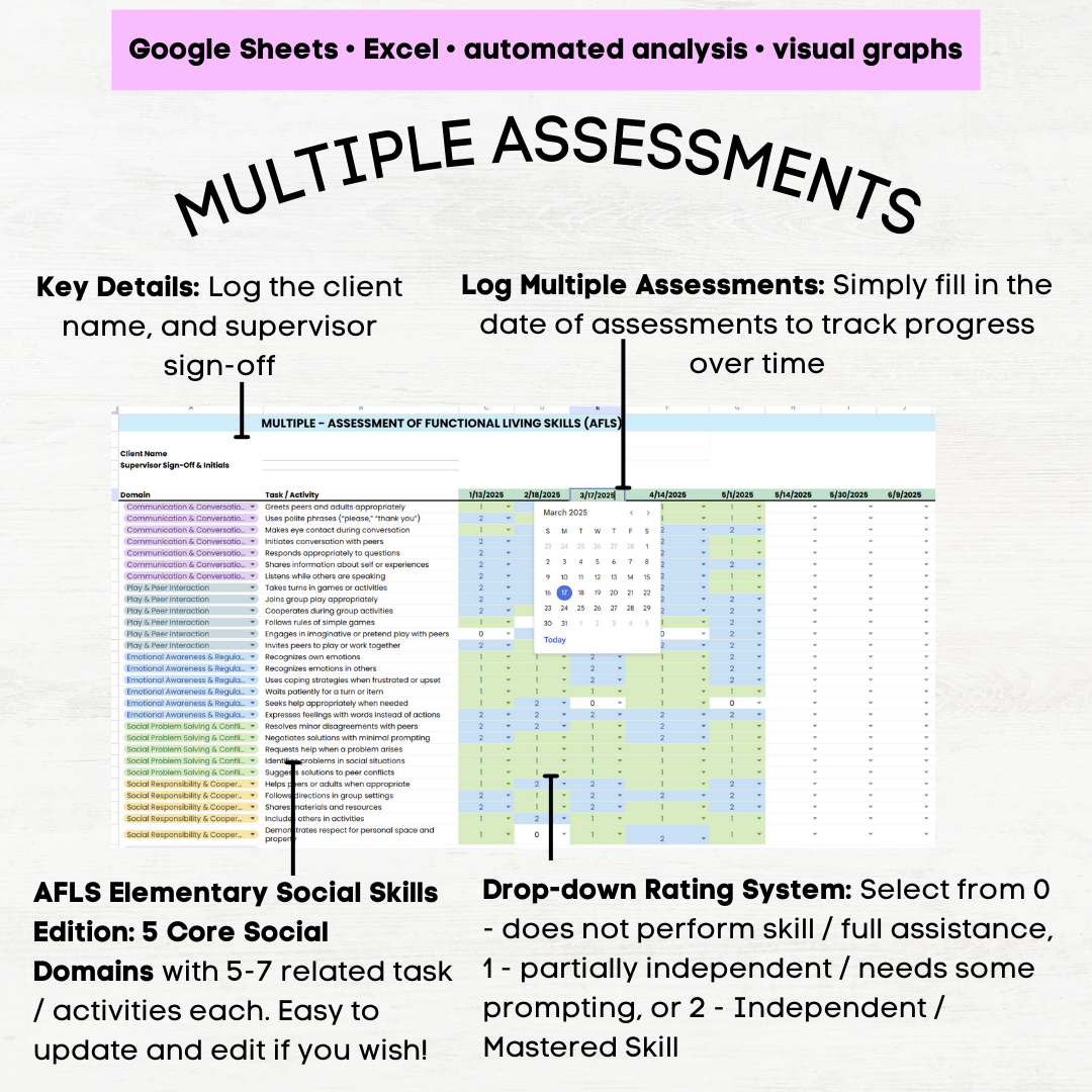 AFLS Assessment Social Skills, Social Skills Assessment for Kids ABA, AFLS Social Skills - Image 4
