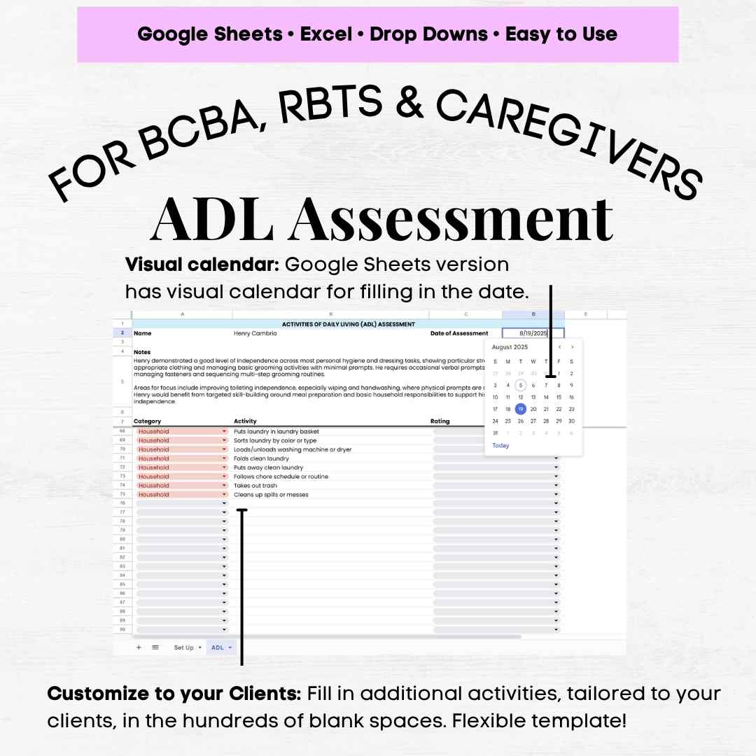 ADL Assessment, Activities of Daily Living Assessment, ADL assessment tool, ADL assessment form, activities of daily living adl assessment - Image 5