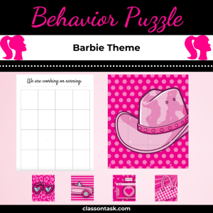 Behavior Puzzle – Barbie Theme