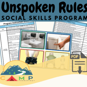 Unspoken Rules Social Skills Program + 36 Flashcard Set