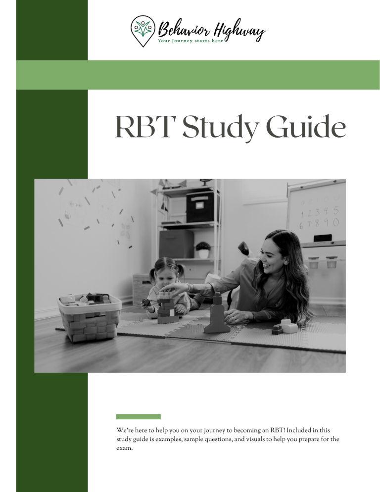 Cover Page – Behavior Analyst Resource Center