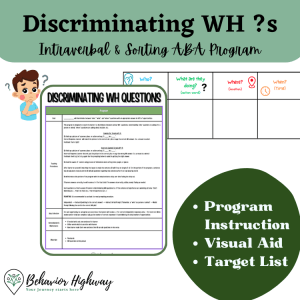 Discriminating WH Questions Program