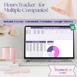 Client & Multiple Company Hours Tracker | Hours Worked Log for BCBAs | Customizable Google Sheets Template
