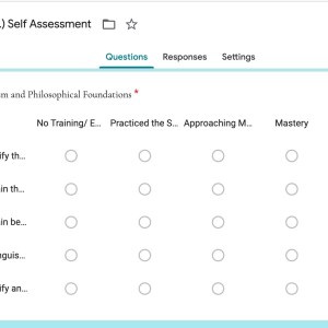 6th Edition Task List Self Assessment Form