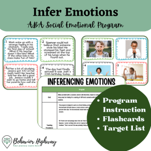 Infer Emotions ABA Program and Scenario Flashcards