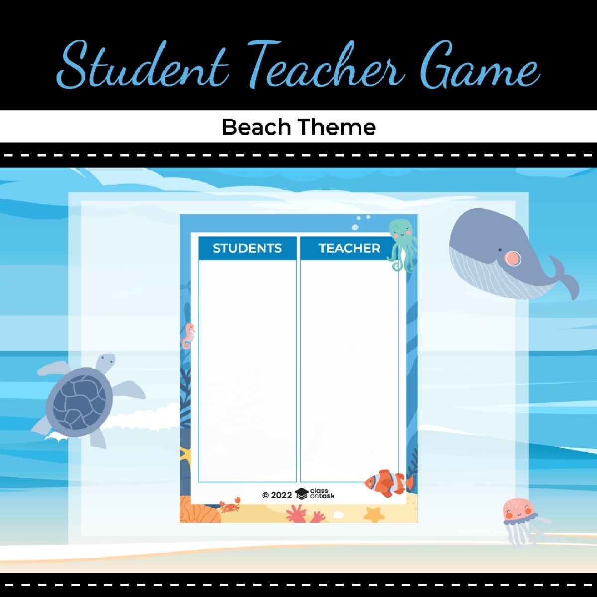 Student Teacher Game Ocean Theme Behavior Analyst Resource Center