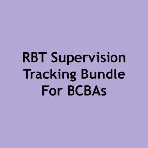 RBT Supervision Tracking Bundle for BCBAs