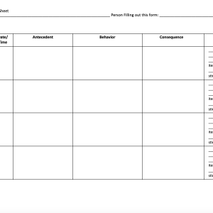 FILLABLE ABC Data Sheet Function (Blank)