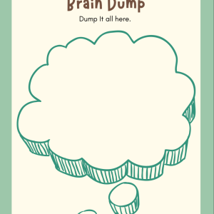 Kids Brain Dump Worksheet