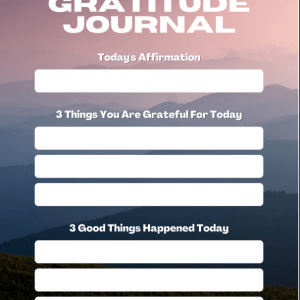 Daily Gratitude Journal Template- Practicing Mindfulness I Kindness I Regulation