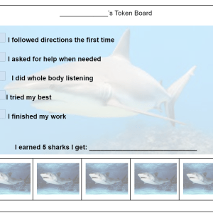 Shark Token Board with expectations