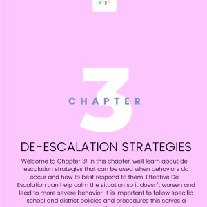 Essential Behavior Strategies: Chapter 3 De-escalation Strategies