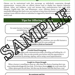 Providing Choices | ABA Parent Training Handout