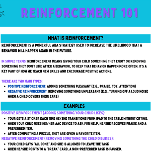 Reinforcement 101 Caregiver Handout