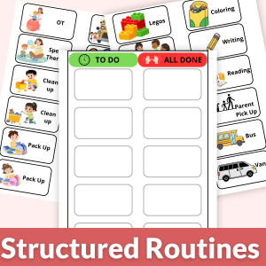 Visual Schedule With Icons Preschool Kindergarten Classroom Special Education