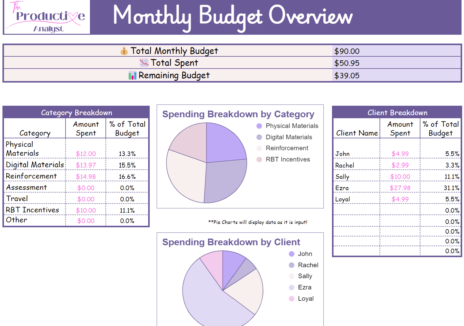 BCBA Budget Tracker | Google Sheets Template - Image 6