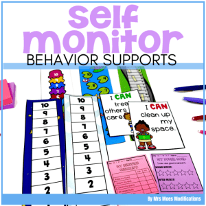 Self Monitoring Charts, Sticky Notes & Visual Behavior Supports | EDITABLE