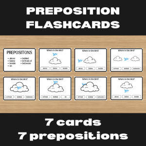 Where Is the Bird? Positional Words Flashcards | Prepositions | Visual 3-Choice