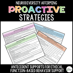 Neurodiversity Affirming Replacement Strategies