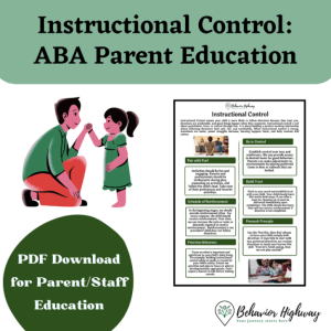 Instructional Control | ABA Parent Training Handout