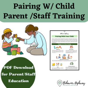 Pairing With Your Child | ABA Parent Education Handout