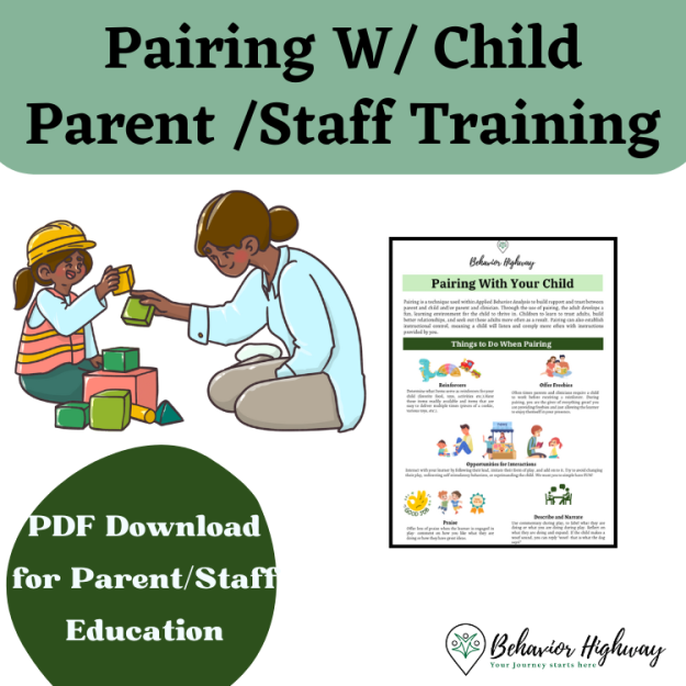 Pairing With Your Child | ABA Parent Education Handout