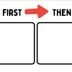 Colorful Rainbow First/Then Visual Schedule Templates – Digital Download for Autism, ADHD, ABA, and Classroom Support