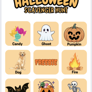 Printable Halloween Scavenger Hunt for Kids | Autism-Friendly & Editable Digital Download | Sensory-Friendly Fall Activity