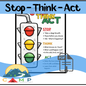 Stop • Think • Act Visual (Self-Regulation Tool)