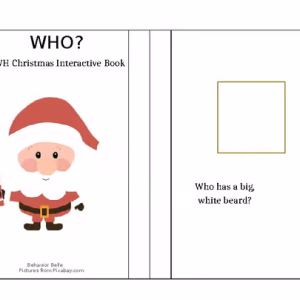 WH QUESTIONS (WHO) Christmas Interactive, Adapted Books